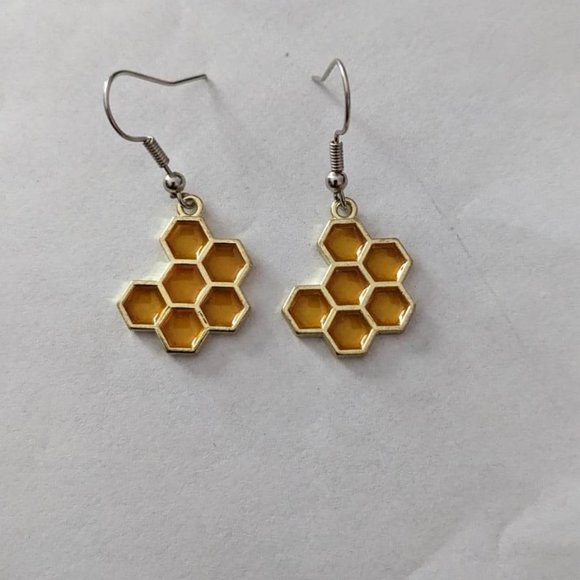 Honey Comb Earrings - Picture 1 of 3